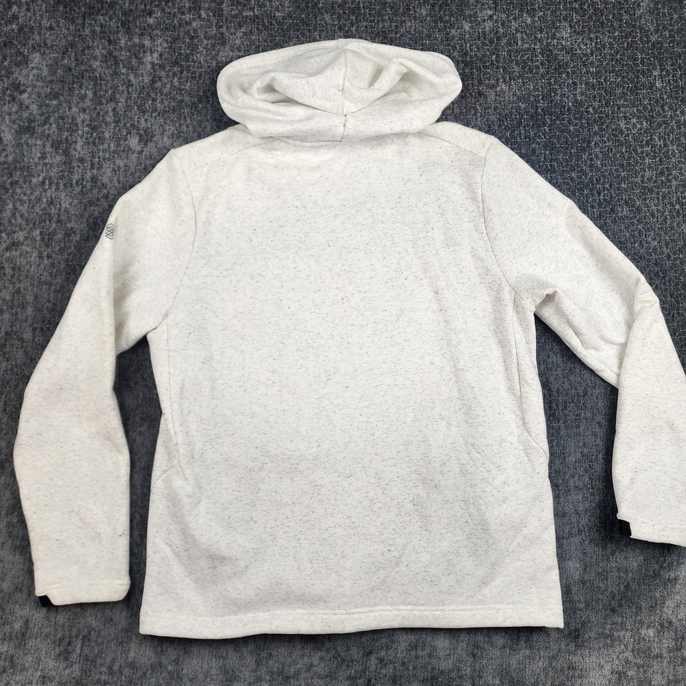 FLX Hoodie Recycled Polyester Blend Mens Large White Speckled Active Outdoor - Picture 8 of 13